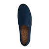 Dunkelblaue Canvas-Loafer mit gewobener Jute-Sohle