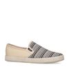 Graue Canvas-Loafer mit Streifen