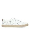 Weiße Canvas-Sneaker mit Print