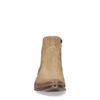 Beigefarbene Western Boots aus Veloursleder