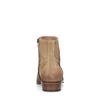 Beigefarbene Western Boots aus Veloursleder