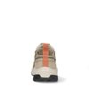 Beigefarbene Veloursleder-Sneaker mit farbigen Details