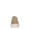 Beigefarbene Veloursleder-Schnürschuhe mit chunky Sohle