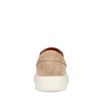 Beigefarbene Veloursleder-Schnürschuhe