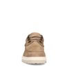 Beigefarbene Veloursleder-Schnürschuhe