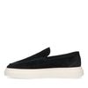 Dunkelblaue Veloursleder-Loafer