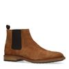 Kamelbraune Chelsea Boots aus Veloursleder