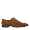 Kamelbraune Veloursleder-Schnürschuhe