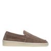 Beigefarbene Veloursleder-Loafer