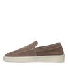 Beigefarbene Veloursleder-Loafer