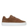 Cognacfarbene Veloursleder-Sneaker