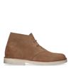Cognacfarbene Veloursleder-Schnürschuhe