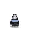 Blaue Veloursleder-Sneaker mit farbigen Details