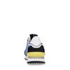 Blaue Veloursleder-Sneaker mit farbigen Details