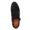 Dunkelblaue Monk-Sneaker aus Veloursleder