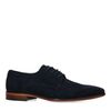 Dunkelblaue Veloursleder-Schnürschuhe