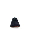 Dunkelblaue Veloursleder-Schnürschuhe
