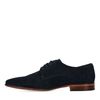 Dunkelblaue Veloursleder-Schnürschuhe