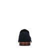 Dunkelblaue Veloursleder-Schnürschuhe