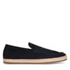 Dunkelblaue Veloursleder-Loafer