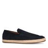 Dunkelblaue Veloursleder-Loafer