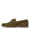 Grüne Veloursleder-Slipper