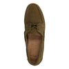 Grüne Veloursleder-Slipper