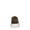 Dunkelgrüne Loafer mit weißer Sohle
