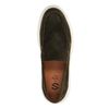 Dunkelgrüne Loafer mit weißer Sohle