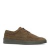 Dunkelgrüne Veloursleder-Sneaker