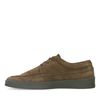 Dunkelgrüne Veloursleder-Sneaker