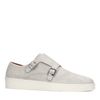 Hellgraue Monk-Sneaker aus Veloursleder