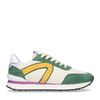 Offwhite Veloursleder-Sneaker mit farbigen Details