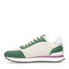 Offwhite Veloursleder-Sneaker mit farbigen Details