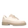 Offwhite Veloursleder-Schnürschuhe