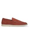 Rote Veloursleder-Loafer