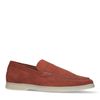 Rote Veloursleder-Loafer