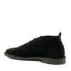 Halbhohe Schnürboots aus Veloursleder- schwarz
