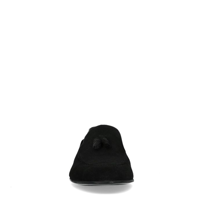 Schwarze Loafer mit Tasseln