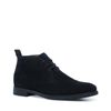 Hohe schwarze Schnürschuhe aus Wildleder