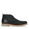 Schwarze Schnürboots aus Veloursleder