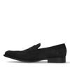 Schwarze Penny Loafer aus Veloursleder