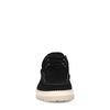 Schwarze Veloursleder-Schnürschuhe