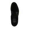 Schwarze Veloursleder-Schnürschuhe