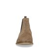 Taupefarbene Chelsea Boots aus Veloursleder