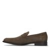 Klassische taupefarbene Loafer aus Veloursleder