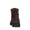 Taupefarbene Schnürboots aus Veloursleder