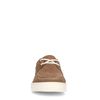 Taupefarbene Veloursleder-Schnürschuhe