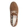Taupefarbene Veloursleder-Schnürschuhe
