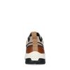 Graue Sneaker mit cognacfarbenen Details
